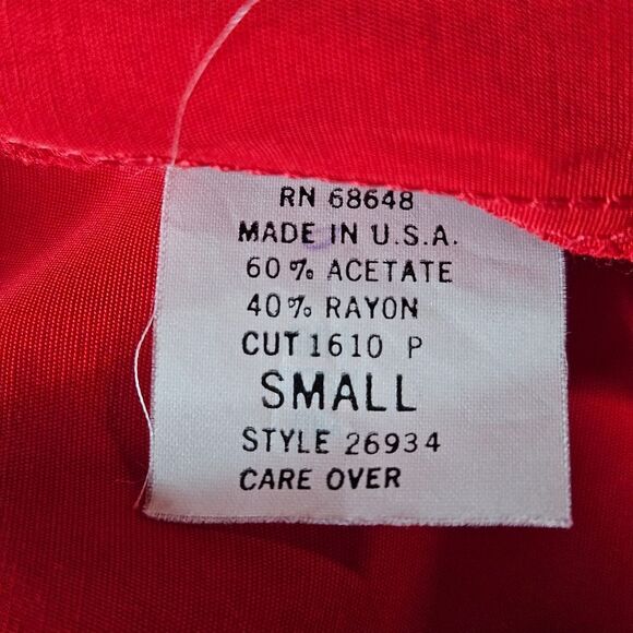 ABS California Red Colorful Embroidery Pearl Snap Buttons Western Rodeo Blouse - Picture 11 of 15